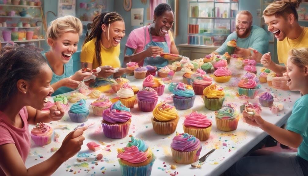 cupcake decorating with friends